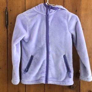 Girls Lands End Hoodie Full Zip Fleece size Small 7-8
